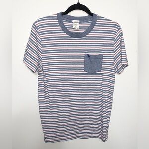 Abercrombie & Fitch Striped Blue and White Men's Shirt